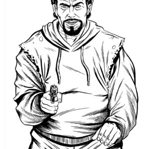 Birchwood Casey 37016 EZE-Scorer Bad Guy Silhouette Paper Target 23" x 35" 100 Per Pkg