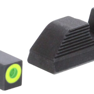 AmeriGlo GL354 Protector Sight Set for Glock Green Tritium LumiGreen Outline Front Sight-Black Serrated Rear Sight