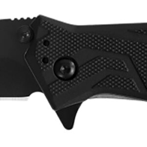Kershaw 1990 Brawler  3" Folding Tanto Plain Black Oxide 8Cr13MoV SS Blade Black Glass-Filled Nylon Handle Includes Pocket Clip