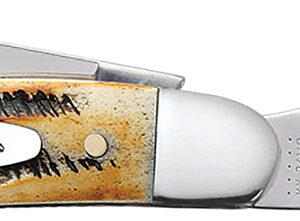 Case 03578 Stockman  Medium 2.57"/1.88"/1.71" Folding Clip/Sheepsfoot/Spey Plain Mirror Polished Tru-Sharp SS Blade/Brown Jigged 6.5 BoneStag Handle