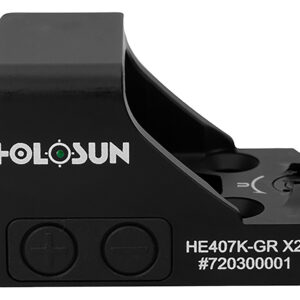 Holosun HE407KGRX2 407  Black Anodized 1 x 0.58" x 0.77" 6 MOA Green Dot