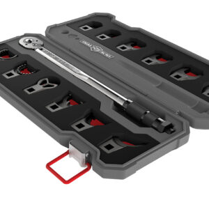 Real Avid AVMF13WS Master -Fit 13 Piece Crowfoot Wrench Set Gray/Red AR-Platform Heavy Duty Torque Wrench Handle 13 Pieces