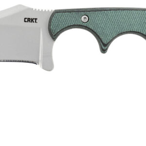 CRKT 2379 Minimalist Persian 2.76" Fixed Recurve Plain Bead Blasted 8Cr13MoV SS Blade/Green Contoured Resin Infused Fiber Handle Includes Lanyard/Sheath