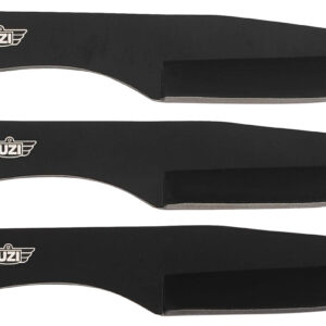 Uzi Accessories UZKTRW004 Throwing Knives IV Three, 8.25" Plain Black Stainless Steel
