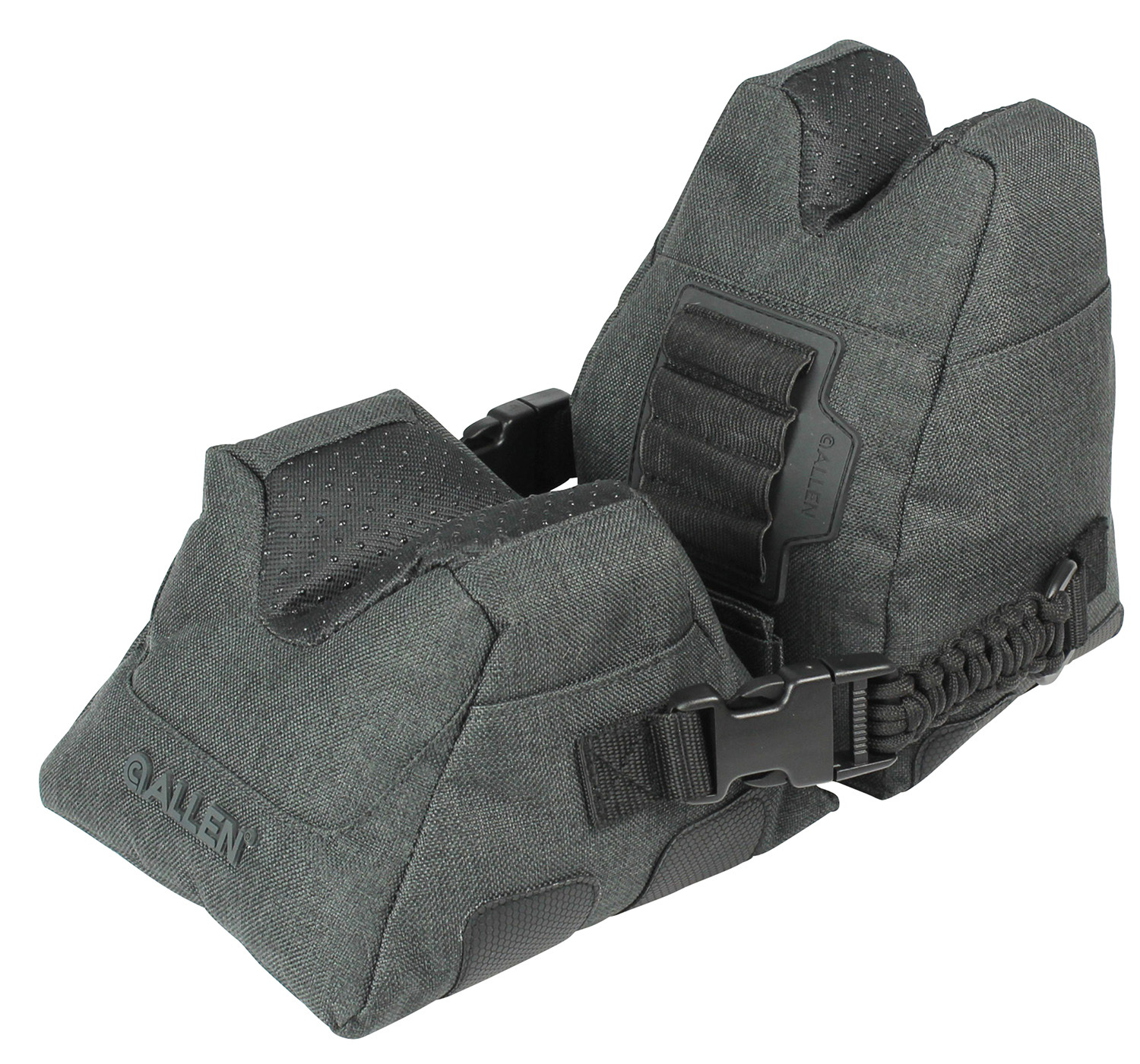 Allen 18417 Eliminator Prefilled Front and Rear Bag, Gray Polyester, Side Release Buckles, Weighs 4.50 lbs., 11.50" L x 7.50" H
