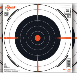 EZ-Aim 15334100 Shooting Target Bullseye Paper Hanging 12" x 12" Black/White 100 Per Pack