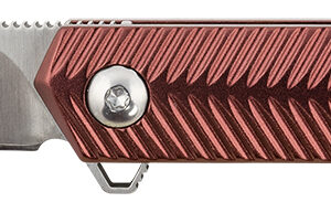 CRKT K820BXP Stylus 3.18" Folding Drop Point Plain Satin 12C27 Sandvik Blade/Maroon Aluminum Handle Includes Pocket Clip