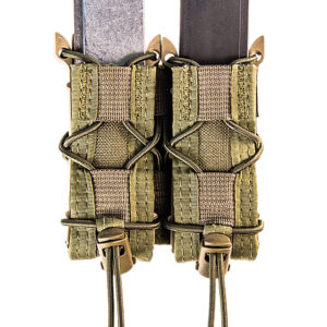 High Speed Gear 11PT02OD TACO Mag Pouch Double OD Green Nylon MOLLE Compatible w/ Pistol