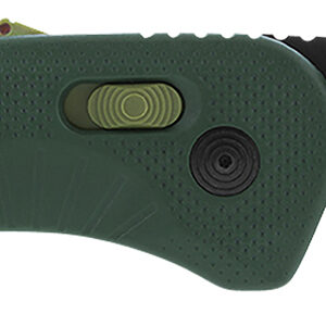 S.O.G SOG11410441 Aegis AT 3.13" Folding Drop Point Plain Black TiNi Cryo D2 Steel Blade/Forest w/Moss Accents GRN Handle