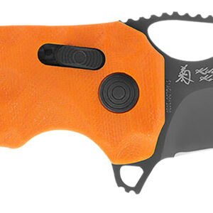 S.O.G SOG12270357 Kiku XR LTE 3.02" Folding Tanto Plain Cryo CTS XHP Blade Deep Textured Blaze Orange G10 Handle Includes Belt Clip