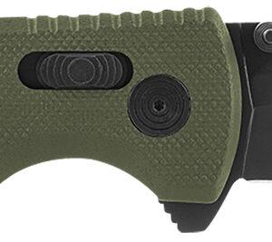 S.O.G SOG12610257 Pentagon XR 3.60" Folding Spear Point Plain Black TiNi Cryo CTS XHP Blade/OD Green G10 Handle Includes Pocket Clip