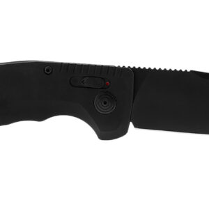 S.O.G SOG15380157 SOG-TAC Auto 3.43" Folding Plain Black TiNi Cryo D2 Steel Blade Black Micro-Textured Anodized Aluminum Handle Includes Pocket Clip