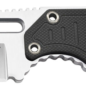 S.O.G SOG-NB1012-C Instinct  2.30" Fixed Clip Point Plain Satin Polished 5Cr15MoV SS Blade Black/Silver G10/SS Handle Includes Sheath