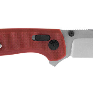 S.O.G SOGTM1023CP Terminus XR 2.95" Folding Clip Point Plain Stonewashed D2 Steel Blade Crimson Textured G10 Handle Includes Pocket Clip