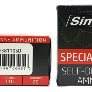 SinterFire Inc SF38110SD Special Duty (SD)  38Special 110gr Lead Free Frangible Hollow Point 20 Per Box/10 Case