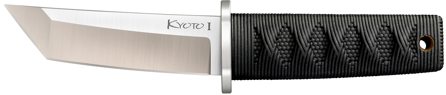 Cold Steel CS-17DA Kyoto I 3.25" Fixed Plain Tanto 8Cr13MoV SS Blade/Black Contoured Kray-Ex Handle