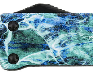 Templar Knife MZMOS121 Premium Weighted Slim 3.16" OTF Dagger Plain Black Oxide Stonewashed D2 Steel Blade, 4.93" Mossy Oak Seafoam Aluminum Zinc Alloy Handle