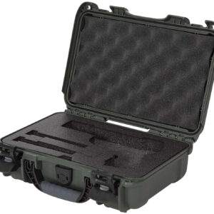 Nanuk 909CLASG6 909 Classic Gun Case Waterproof & Airline Approved Olive Polyethylene w/ Closed-Cell Foam 11.44" L x 7" W x 3.68" H Interior Dimensions