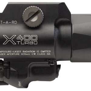 SureFire X400TARD X400T-A-RD Turbo Black Anodized 650 Lumens White LED/Red Laser