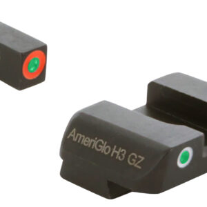 AmeriGlo GL241 Custom Classic Sight Set for Glock Green Tritium Orange Outline Front Sight-Green Tritium White Outline Rear Sight