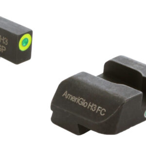 AmeriGlo GL301 i-Dot Sight Set for Glock Green Tritium LumiGreen Outline Front Sight-Green Tritium Rear Sight