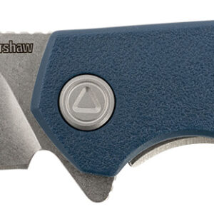 Kershaw 2036 Lucid  3.20" Folding Clip Point Plain Stonewashed 8Cr13MoV SS Blade/Blue/Stonewashed Glass Filled Nylon/SS Handle Includes Pocket Clip