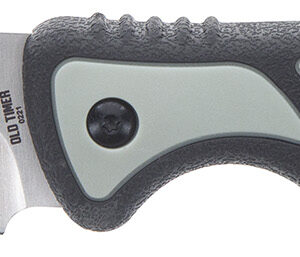 Old Timer 1137135 Trail Boss  3.70" Fixed Drop Point Plain Stainless Steel Blade 5.25" TPE Handle Includes Sheath