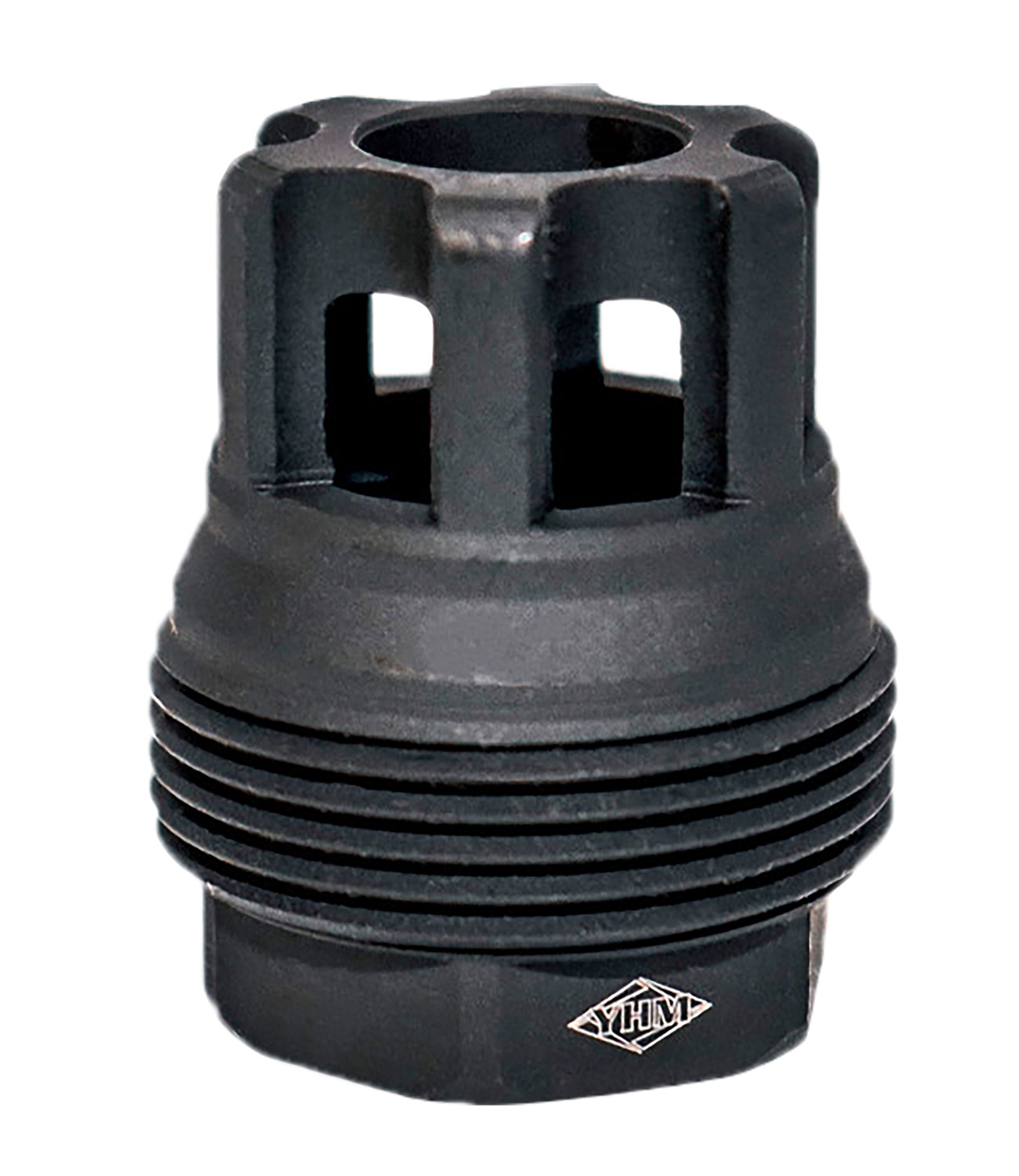Yankee Hill 4401MB24 sRx QD Mini Muzzle Brake Black Phosphate Steel with 5/8"-24 tpi, 9mm, 1.10" OAL & 9.375" Diameter for sRx Adapters