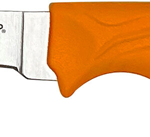 AccuSharp 734C AccuZip 4" Fixed Plain Stainless Steel/ Blade Blaze Orange Ergonomic Anti-Slip Rubber Handle