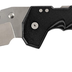 Cold Steel CSFL60DPLM Mayhem  6" Folding Clip Point Modified Cleaver Plain Satin AUS-10A SS Blade/7.20" Black Contoured G10 Handle Includes Pocket Clip
