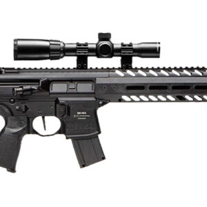 Sig Sauer Airguns AIRMCX177G2BLKSCOPE MCX Air Gen 2 CO2 177 Pellet 18" 30rd, Black, M-LOK Handgaurd, Flat Trigger, C02 Storage QD Stock, Reduced Angle Grip, 1-4x24mm Scope