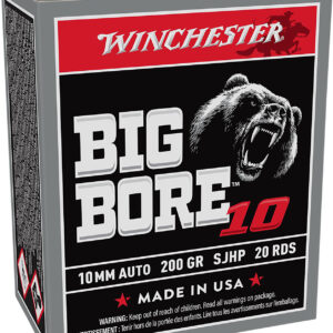 Winchester Ammo X10MMBB Big Bore 10mmAuto 200gr Semi Jacketed Hollow Point 20 Per Box/10 Case