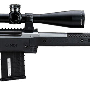 Mdt Sporting Goods Inc 104690BLK XRS Chassis Black Aluminum Core with Polymer Panels, Adj. Cheekrest, M-LOK Forend, Interchangeable Grips, AICS Mag Compatible, Fits Short Action Howa 1500