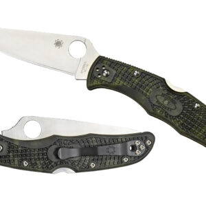 Spyderco C10ZFPGR Endura 4 Lightweight 3.80" Folding Plain Satin VG-10 SS Blade/Zome Green Bi-Directional Texturing FRN Handle Includes Pocket Clip