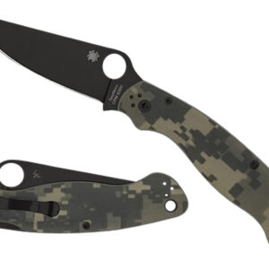 Spyderco C36GPCMOBK2 Military 2 4" Folding Plain Black DLC CPM S30V SS Blade/ Digital Camo G10 Handle Includes Pocket Clip
