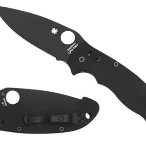 Spyderco C95GPBBK2 Manix 2  XL 3.85" Folding Plain Black DLC CPM S30V SS Blade/Black Textured G10 Handle Includes Pocket Clip