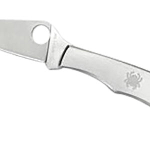 Spyderco C137P Honeybee  1.63" Folding Plain Satin 3Cr13MoV SS Blade/ Satin Stainless Steel Handle
