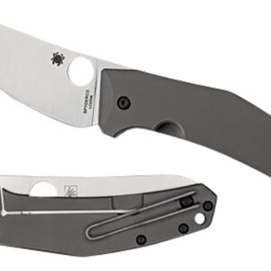Spyderco C211TIP SpydieChef Salt 3.32" Folding Plain LC200N Blade Satin Titanium Handle Includes Pocket Clip