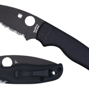 Spyderco C229GPBK Shaman  3.58" Folding Plain Black DLC CPM S30V SS Blade/Black Textured G10 Handle Includes Pocket Clip