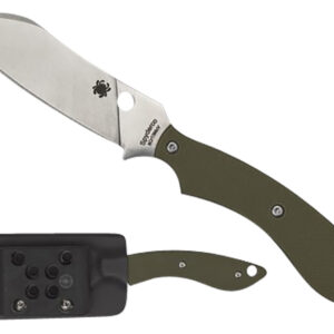 Spyderco FB50GPOD Stok  2.95" Fixed Drop Point Plain Stonewashed 8Cr13MoV SS Blade/Olive Drab Textured G10 Handle Includes Sheath w/G-Clip