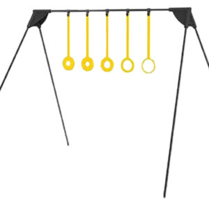 Caldwell 4002309 Ring Challenge Rimfire KYL Black/Yellow AR500 Steel Standing Includes 5 Rings