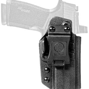 1791 Gunleather TACIWBP365XMBLKR Tactical IWB Black Kydex Compatible w/ P365-X MACRO Belt Clip Right Hand