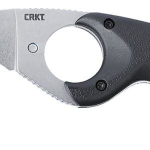 CRKT 2511 Bear Claw  2.39" Fixed Hawkbill Veff Serrated Stonewashed AUS-8A SS Blade, Black Textured GRN Handle