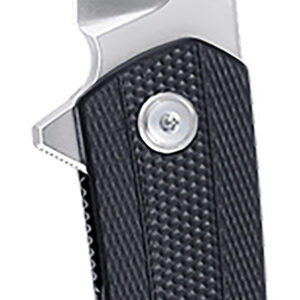 CRKT 7060 Persian  EDC 3.44" Folding Trailing Point Plain Satin D2 Steel Blade, Black Textured GRN Handle