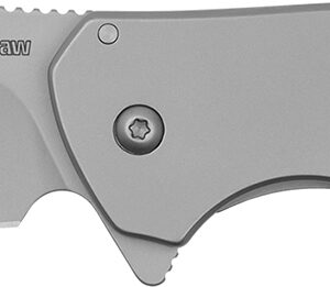 Kershaw 1416 Scour  3.30" Folding Drop Point Plain Bead Blasted 8Cr13MoV SS Blade, Bead Blasted Stainless Steel Handle