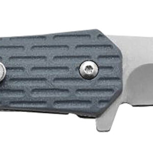 Camillus 19399 Wedge 2.25" Folding Spear Point Plain Silver Carbonitride Titanium 420 Stainless Steel Blade, Blue Textured GFN Handle