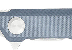 CobraTec Knives CTMONGRY Monarch 3.50" Folding Plain Satin D2 Steel Blade, 4.75" Gray G10 Handle