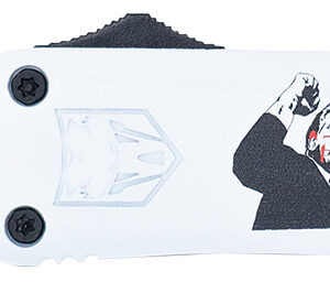 CobraTec Knives MTRP24FTTNS FS-3 Trump 2024 OTF Tanto Plain D2 Steel Blade White Trump Fight 2024 Aluminum Cerakoted Handle