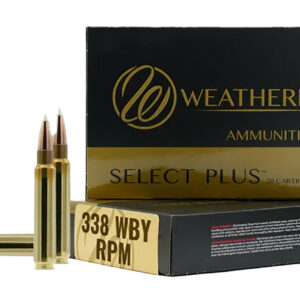 Weatherby B338185TTSX Select Plus 338WBY RPM 185gr TTSX Boat Tail 20 Per Box/10 Case
