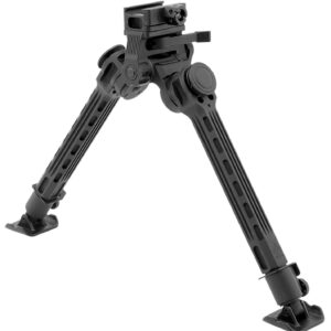Leapers TLBPFS01A Big Bore Bipod Black Anodized 9-14" Aluminum/Steel